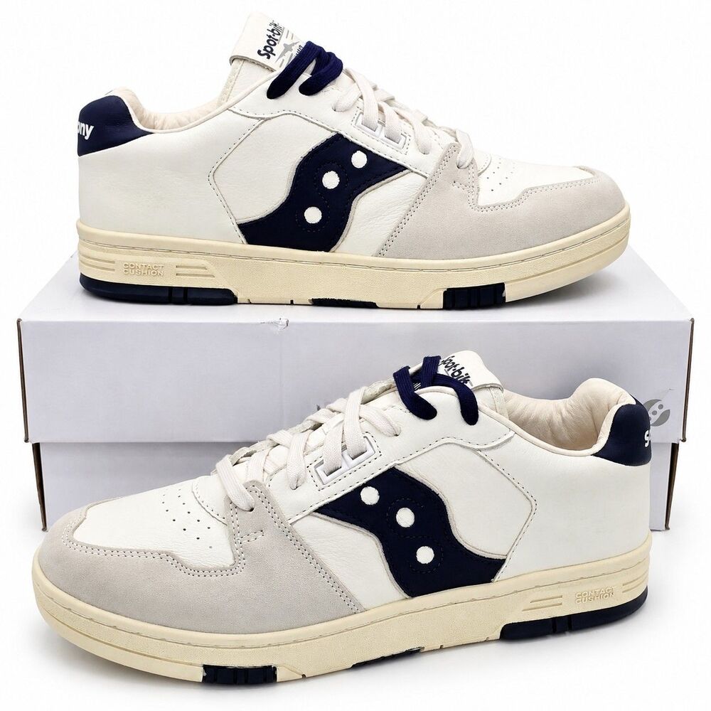 Saucony Spot-Bilt Sonic Low Men's 11 Women's 12.5 Leather Retro Sneakers Beige